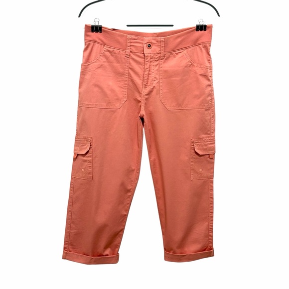 Lee Pants - Lee Relaxed Fit Cargo Coral Pink Cotton Capri Pants - Great Condition - Size 6